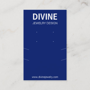Midnight Blue Dark Earring Necklace Display Business Card