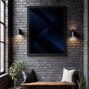 Midnight Blue Depth Poster