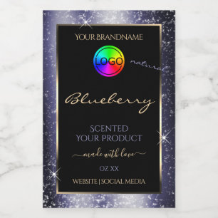 Midnight Blue Glitter Frame Product Label and Logo