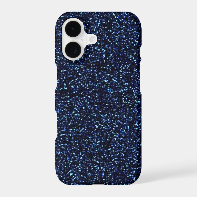 midnight blue glitter iPhone 7 case (Back)