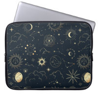 Midnight Blue Gold Star Constellation Pattern