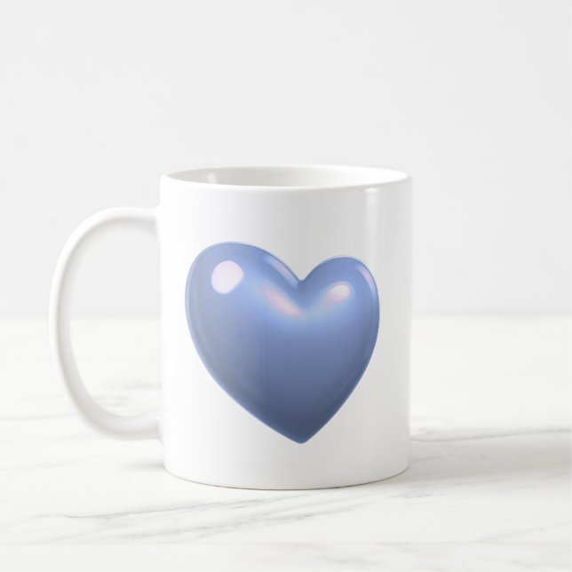 Midnight Blue Heart Coffee Mug (Left)