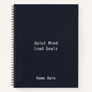 Midnight Blue Motivational Notebook – Personalised