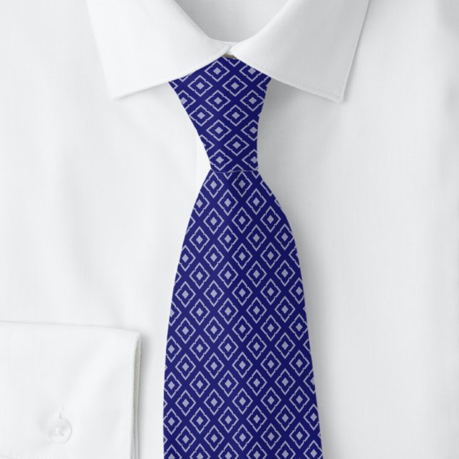 Midnight Blue Notched Diamond Tie (Creator Uploaded)