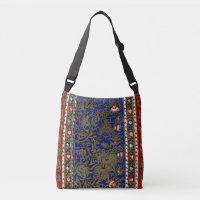 Midnight Blue Persian Rug Vintage Floral