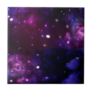 Midnight Blue Purple Galaxy Tile