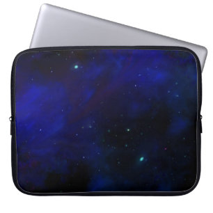 Midnight Blue Sky with Stars Laptop Sleeve