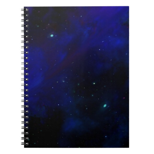 Midnight Blue Sky with Stars Notebook (Front)