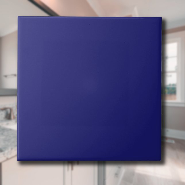 Midnight Blue Solid Colour | Classic | Elegant Ceramic Tile (Creator Uploaded)