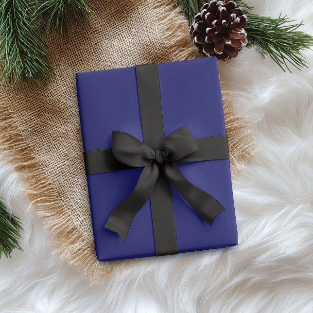 Midnight Blue Solid Colour | Classic | Elegant Wrapping Paper (Creator Uploaded)