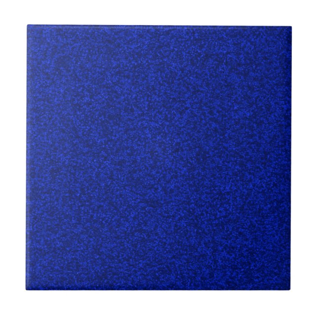 Midnight Blue Sparkly Bits Ceramic Tile (Front)