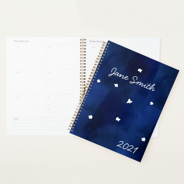 Midnight Blue starry sky Planner (Display)