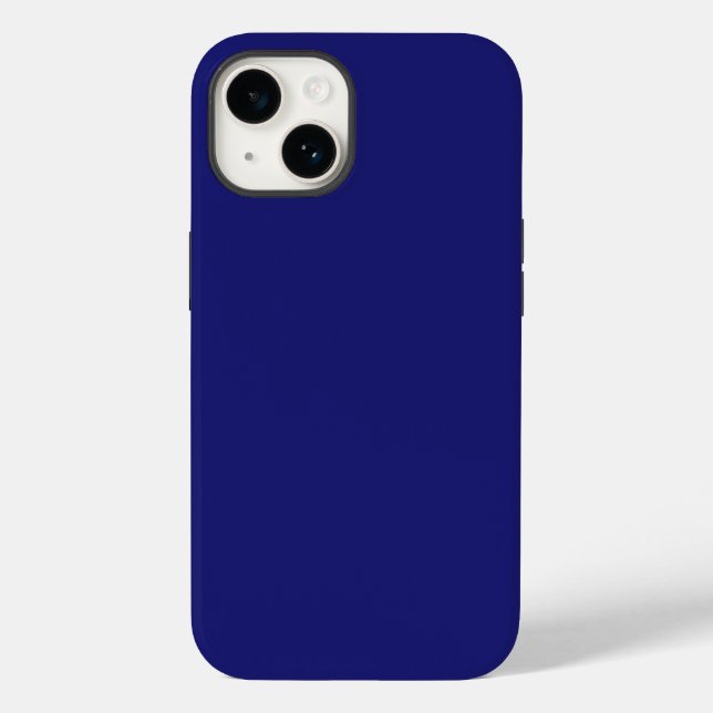 Midnight Blue Tough iPhone 14 Case (Back)