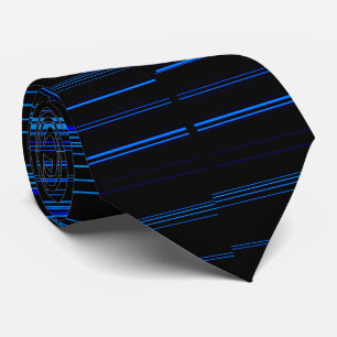 Midnight Blue Unique Modern Stripe - Cool FuN Tie