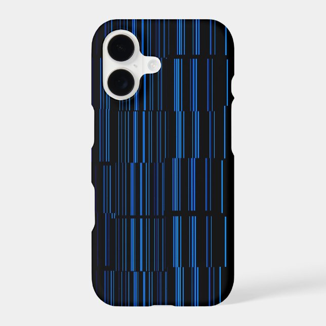 Midnight Blue Unique Modern Stripe Pattern Cool (Back)