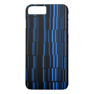 Midnight Blue Unique Modern Stripe Pattern Cool iPhone 8 Plus/7 Plus Case