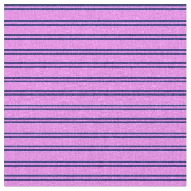 Midnight Blue & Violet Pattern of Stripes Fabric (Close Up)