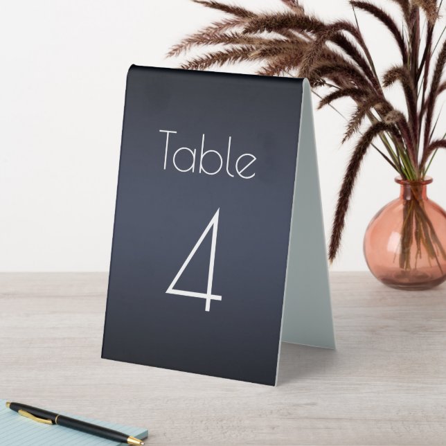 Midnight Blue Wedding Number (In SItu (Table))