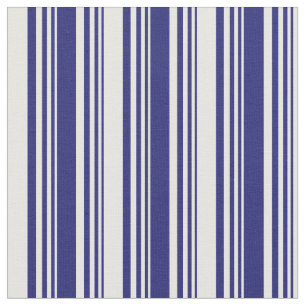 Midnight Blue & White Coloured Pattern Fabric