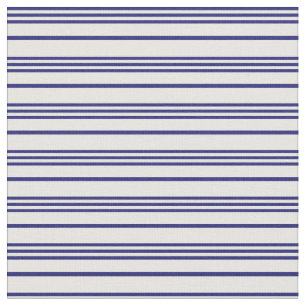 Midnight Blue & White Coloured Pattern of Stripes Fabric