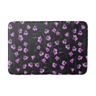Midnight Bluebells, Harebells, Bellflowers 2 Bath Mat