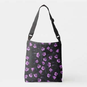 Midnight Bluebells, Harebells, Bellflowers 2 Crossbody Bag