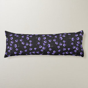 Midnight Bluebells, Harebells, Bellflowers Body Cushion