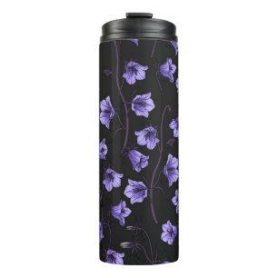 Midnight Bluebells, Harebells, Bellflowers Thermal Tumbler