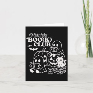 Midnight Boo(k) Club Halloween Ghosts Reading Book Card