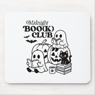 Midnight Boo(k) Club Halloween Ghosts Reading Book Mouse Pad