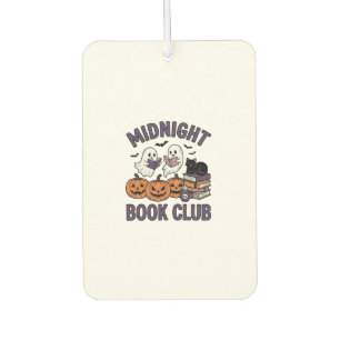 Midnight Book Club Halloween Reading Design_1 Car Air Freshener