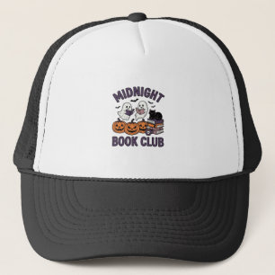 Midnight Book Club Halloween Reading Design_1 Trucker Hat
