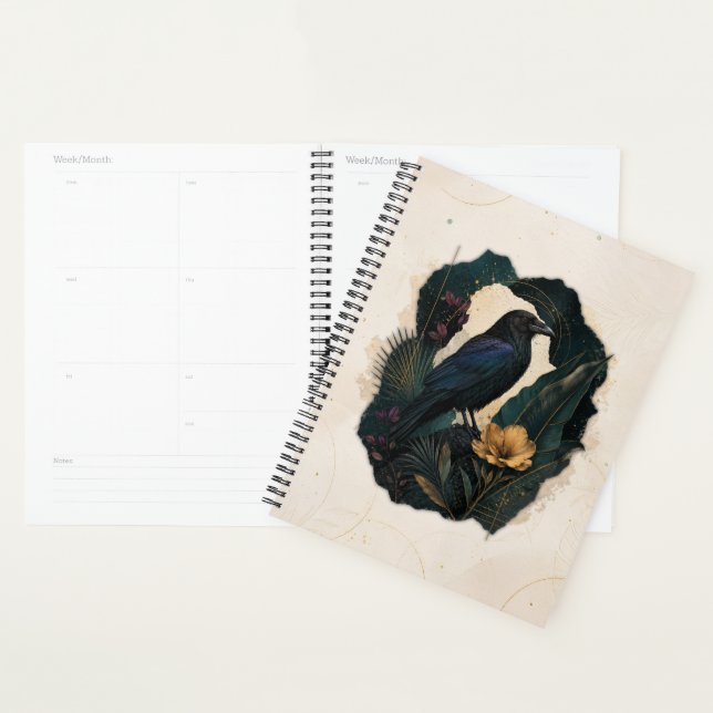 Midnight Botanical Raven Planner (Display)