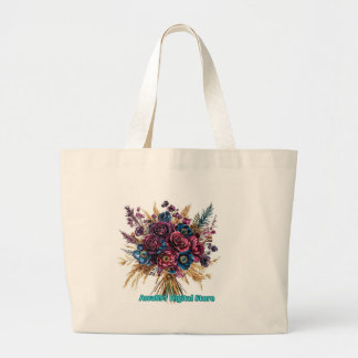 Midnight Bouquet Tote Bag: Jumbo Tote