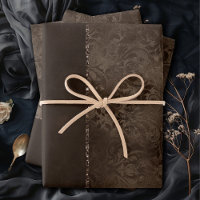 Midnight Bronze Romance | Satiny Grunge Damask