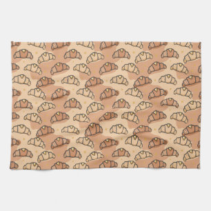  "Midnight Butter & Croissant Whimsy" Tea Towel