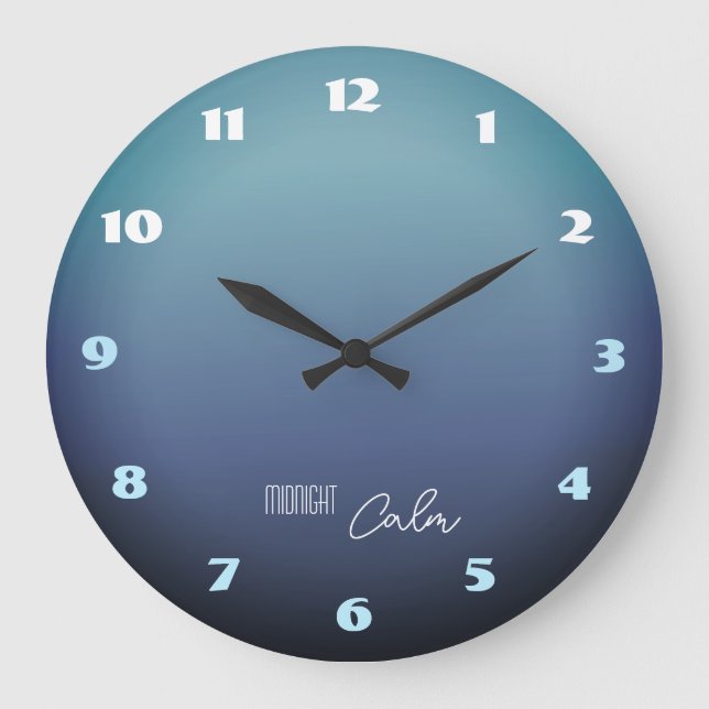 Midnight Calm Gradient Large Clock (Front)