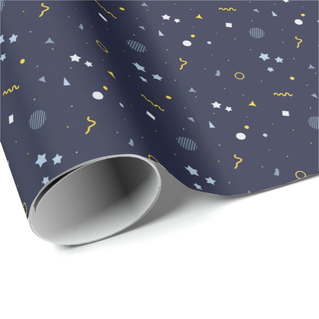 Midnight Celebration Birthday Wrapping Paper (Roll Corner)