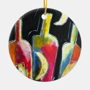 Midnight Celebration Ceramic Ornament