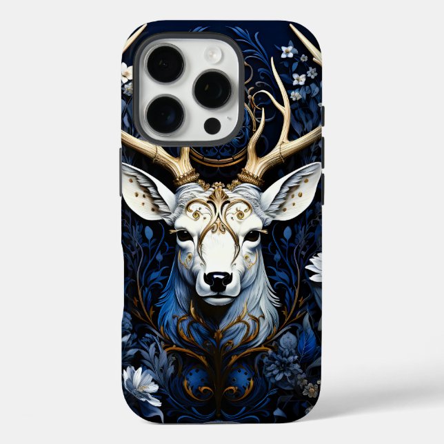 Midnight Celestial Floral Gothic Deer  Case-Mate iPhone Case (Back)