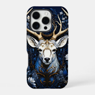 Midnight Celestial Floral Gothic Deer iPhone 16 Pro Case