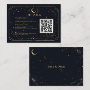 Midnight Celestial Wedding Enclosure Card