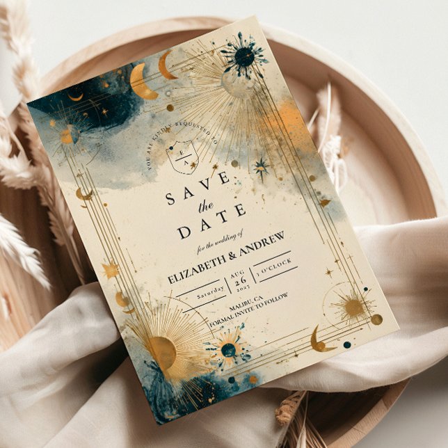 Midnight Celestial Wedding Save The Date (Creator Uploaded)