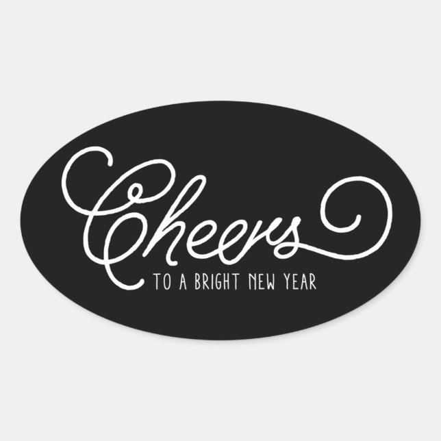 Midnight Cheers Oval Sticker (Front)
