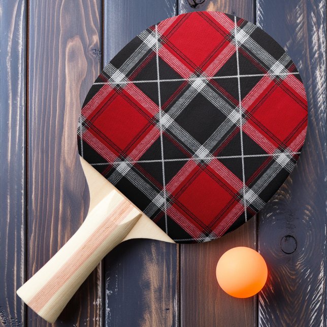 Midnight Cherry Plaid Ping Pong Paddle (Creator Uploaded)