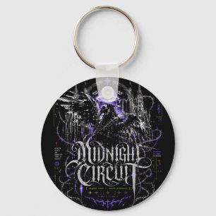 Midnight Circuit Gothic Cyberpunk Graphic Key Ring