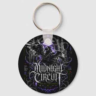 Midnight Circuit Gothic Cyberpunk Graphic Key Ring