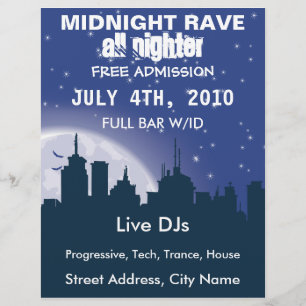 Midnight City Rave Flyer