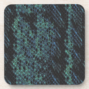 Midnight Coloured Snake Skin Coaster