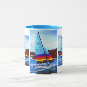 Midnight cowboy Hobie sailing boat Mug